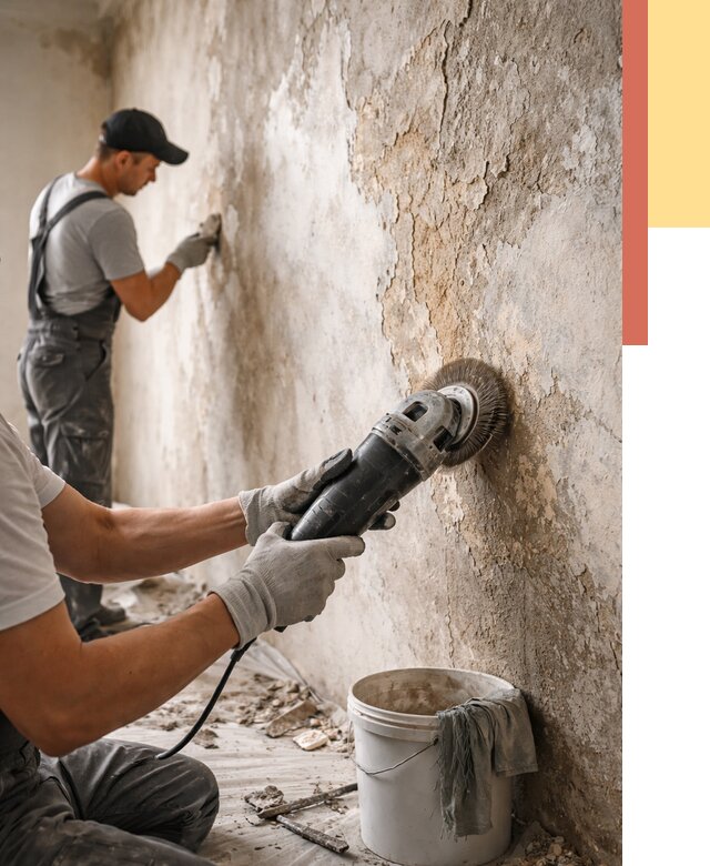 Снятие и удаление краски со стен в Сегеже от 2185 руб. — ОТДЕЛОЧНИК-Сгж