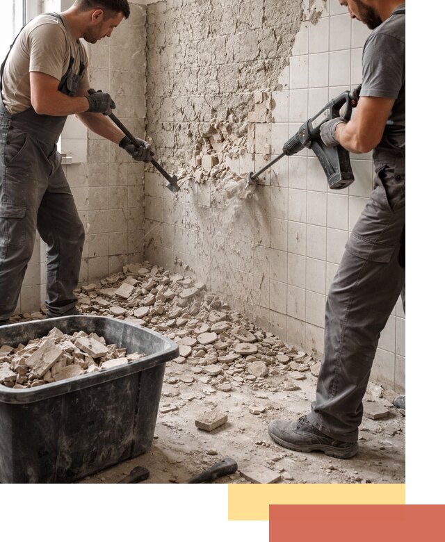 Демонтаж плитки со стен в Сегеже быстро и аккуратно