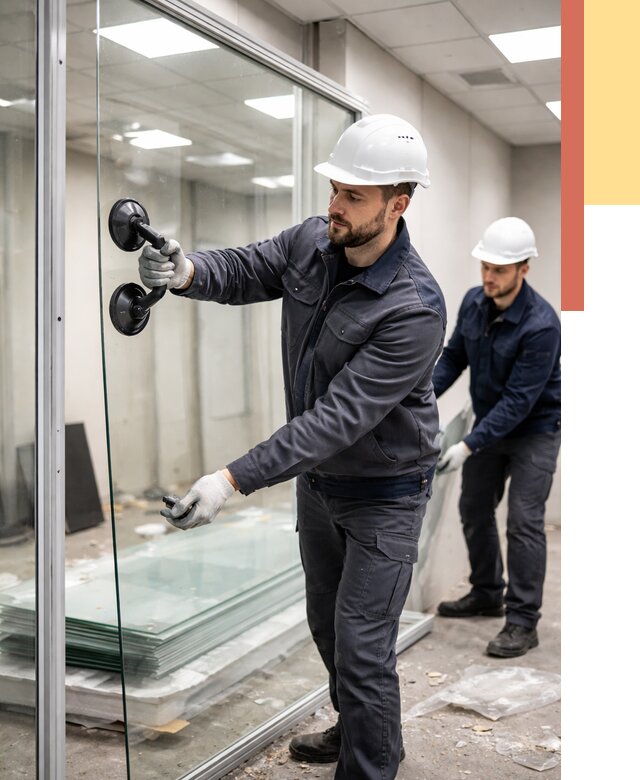 Демонтаж стеклянных перегородок в Сегеже от 3330 руб. — быстро и недорого | ОТДЕЛОЧНИК-Сгж