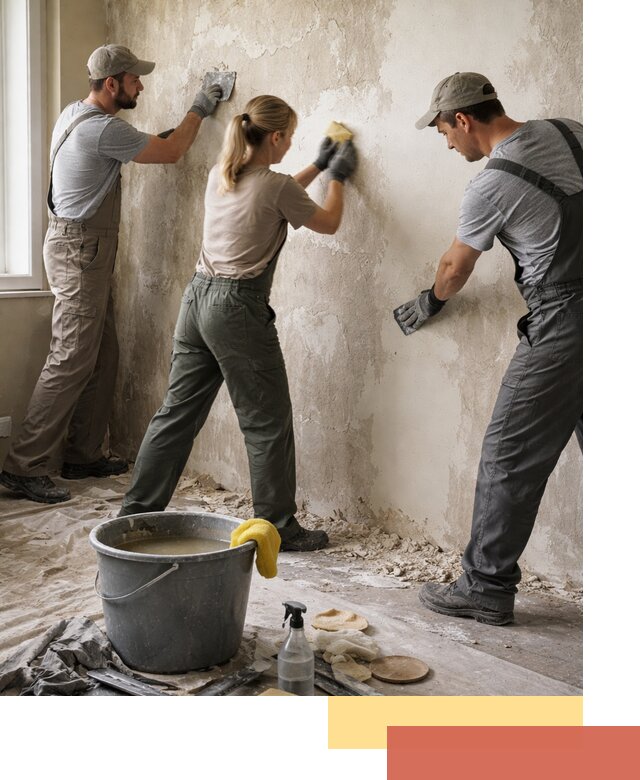 Очистка стен от клея и грунтовки в Сегеже качественно и быстро