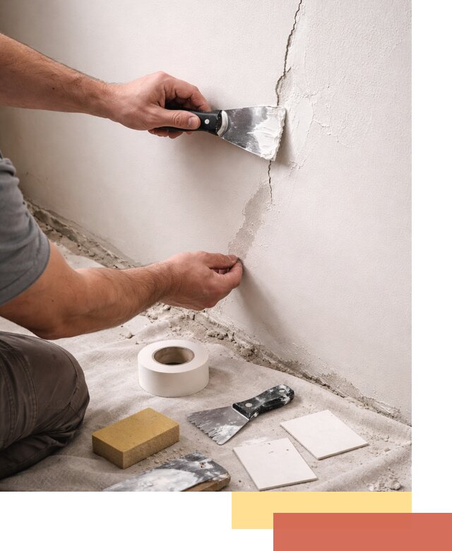 Заделка трещин и сколов в стенах и потолках в Сегеже