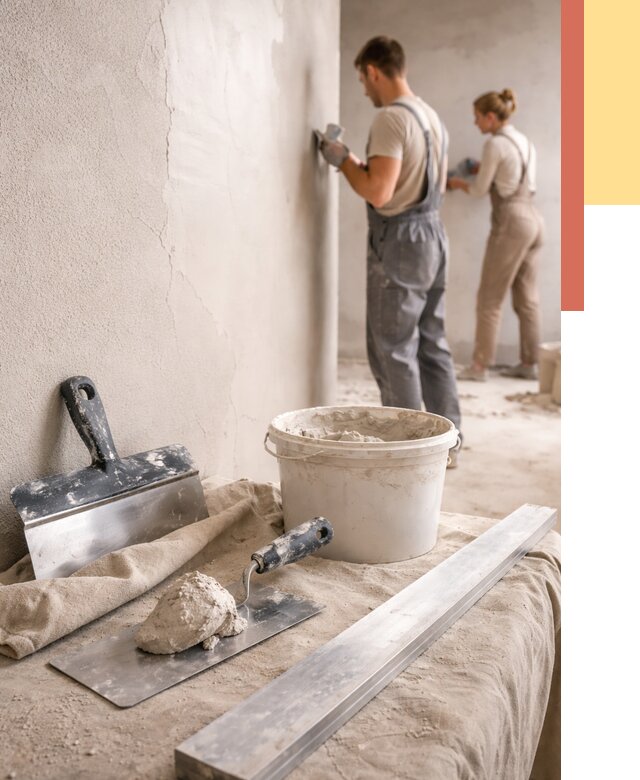 Штукатурка стен гипсовая в Сегеже от 4682 руб/м2 — быстро и недорого | ОТДЕЛОЧНИК-Сгж