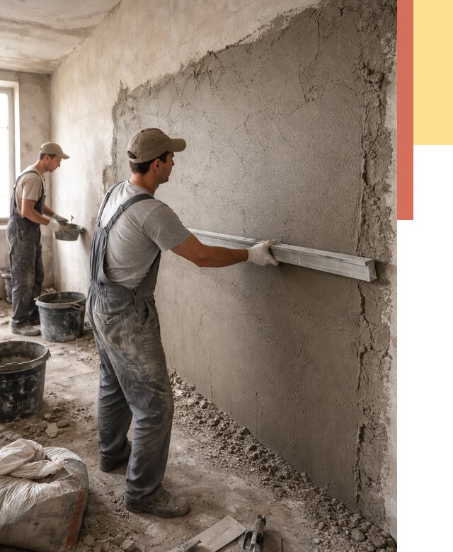 Цементная штукатурка стен в Сегеже от 4682 руб/м2 — быстро и недорого | ОТДЕЛОЧНИК-Сгж