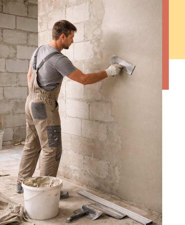 Штукатурка стен из газобетона в Сегеже от 2185 руб./м2 — быстро и недорого | ОТДЕЛОЧНИК-Сгж