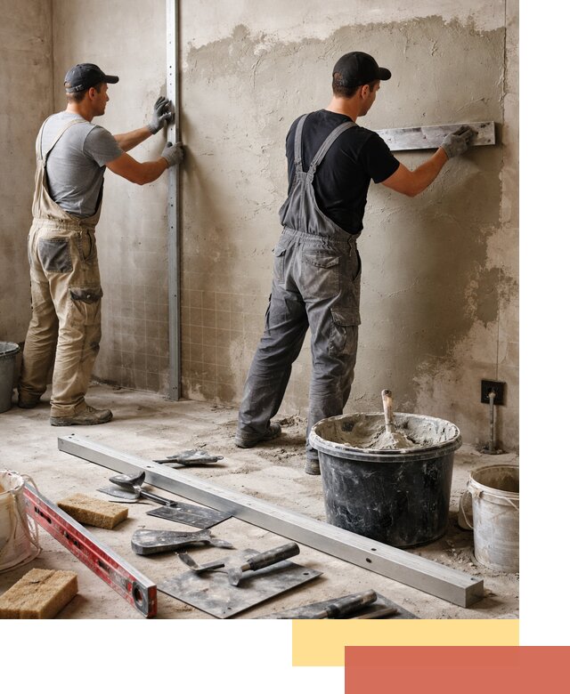 Профессиональная штукатурка стен под плитку в Сегеже