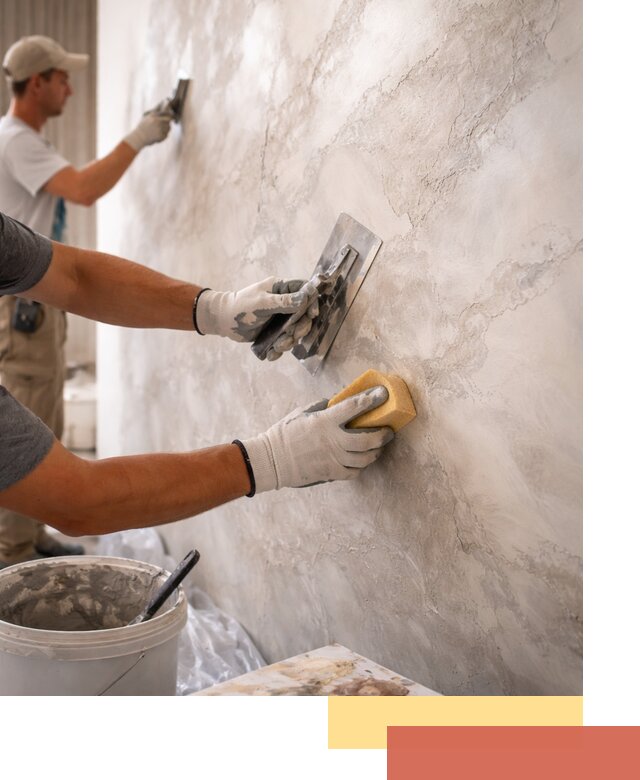 Декоративная штукатурка под мрамор в Сегеже для стен и потолков