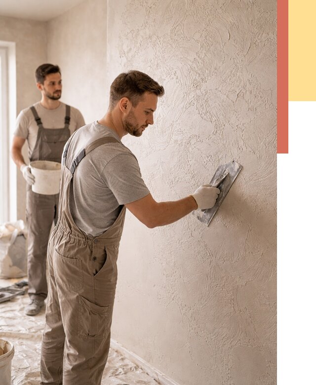 Фактурная штукатурка стен в Сегеже от 4370 руб./м² — заказать под ключ | ОТДЕЛОЧНИК-Сгж