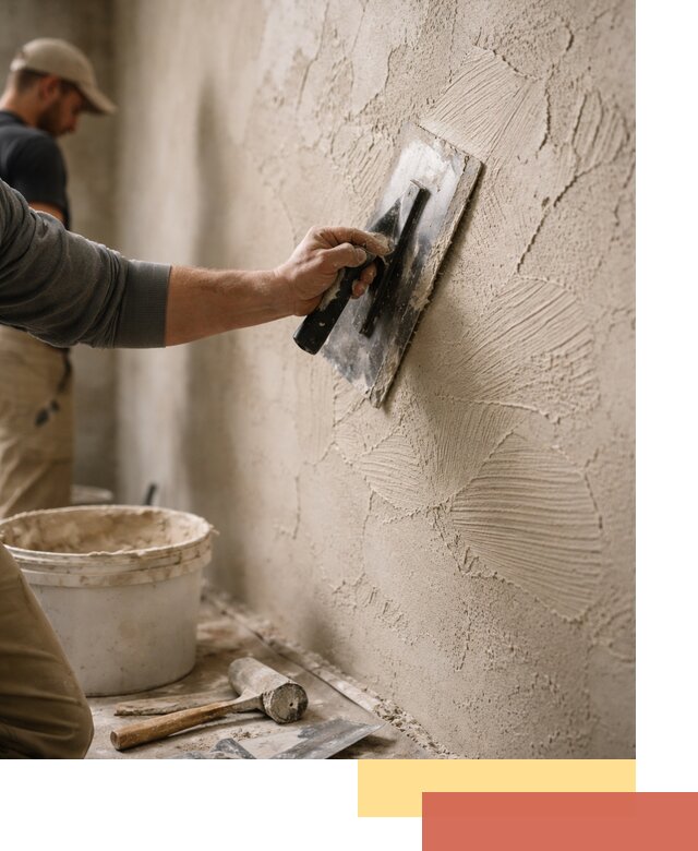 Фактурная штукатурка стен в Сегеже — монтаж, отделка, реставрация