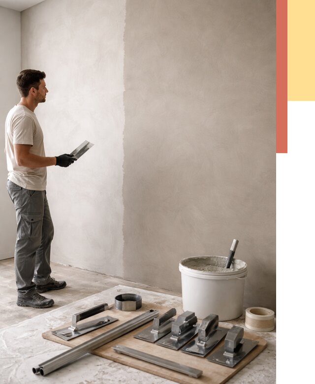 Нанесение микроцемента на стены в Сегеже от 3330 руб./м2 под ключ | ОТДЕЛОЧНИК-Сгж