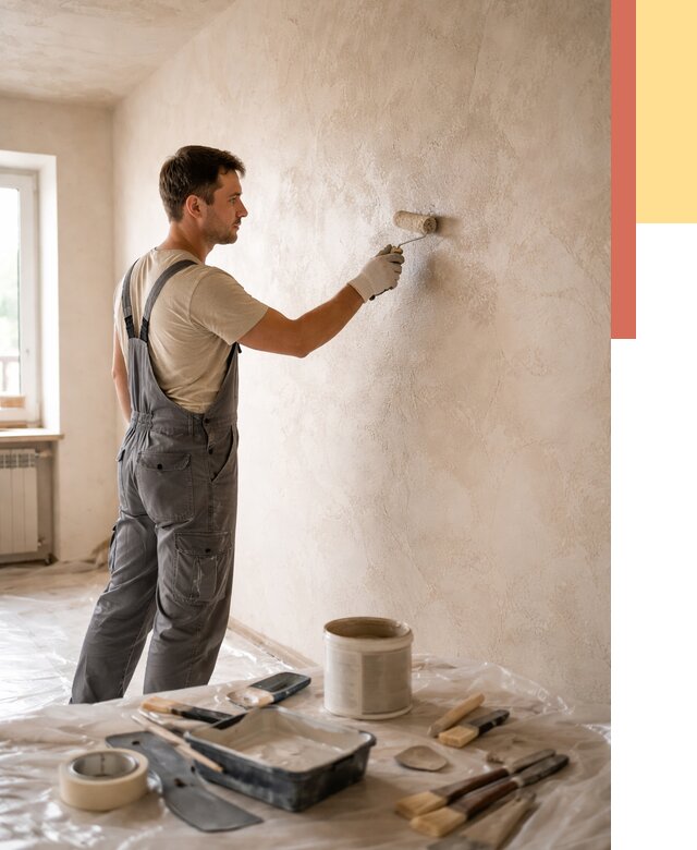 Нанесение лессирующей краски по декоративке в Сегеже от 1821 руб. | ОТДЕЛОЧНИК-Сгж