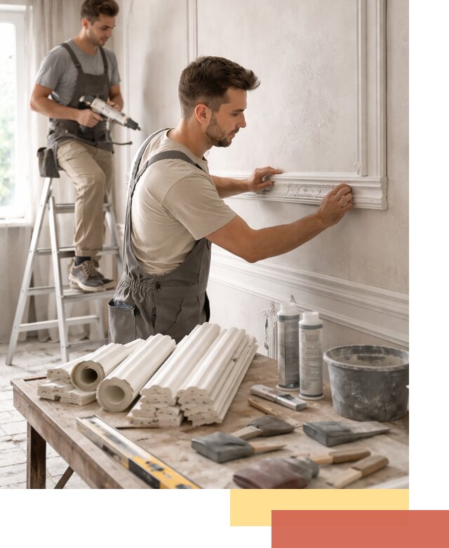 Монтаж лепнины на стены в Сегеже профессионально и качественно