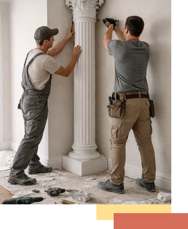 Установка декоративных колонн в Сегеже под ключ