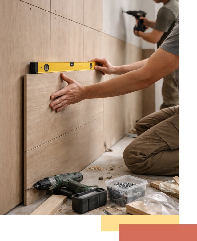 Профессиональный монтаж МДФ панелей на стены в Сегеже