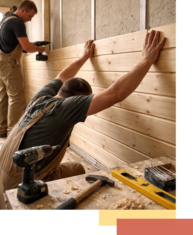 Монтаж деревянной вагонки на стены в Сегеже быстро и качественно