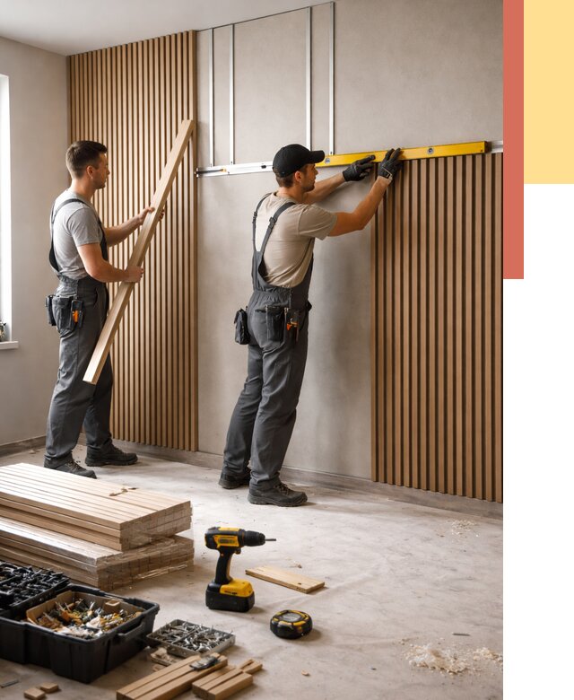 Монтаж реечных панелей на стены в Сегеже от 1249 руб. — быстро и недорого | ОТДЕЛОЧНИК-Сгж