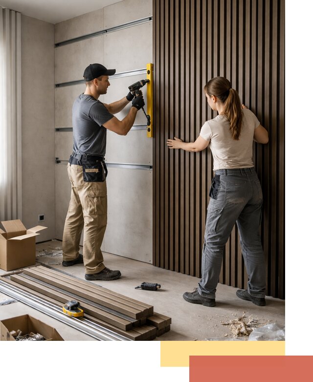 Монтаж реечных панелей на стены в Сегеже