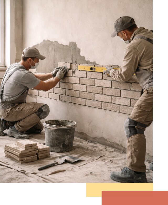 Монтаж декоративного кирпича профессионально в Сегеже