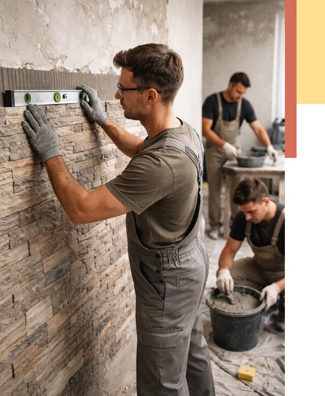 Монтаж искусственного камня в Сегеже от 4682 руб. под ключ | ОТДЕЛОЧНИК-Сгж