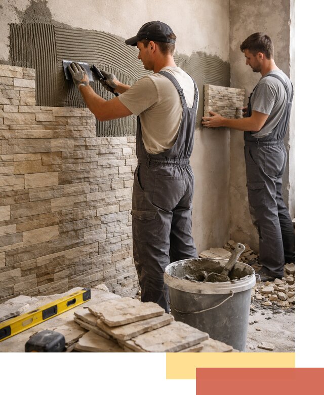 Монтаж искусственного камня в Сегеже — облицовка стен и фасадов