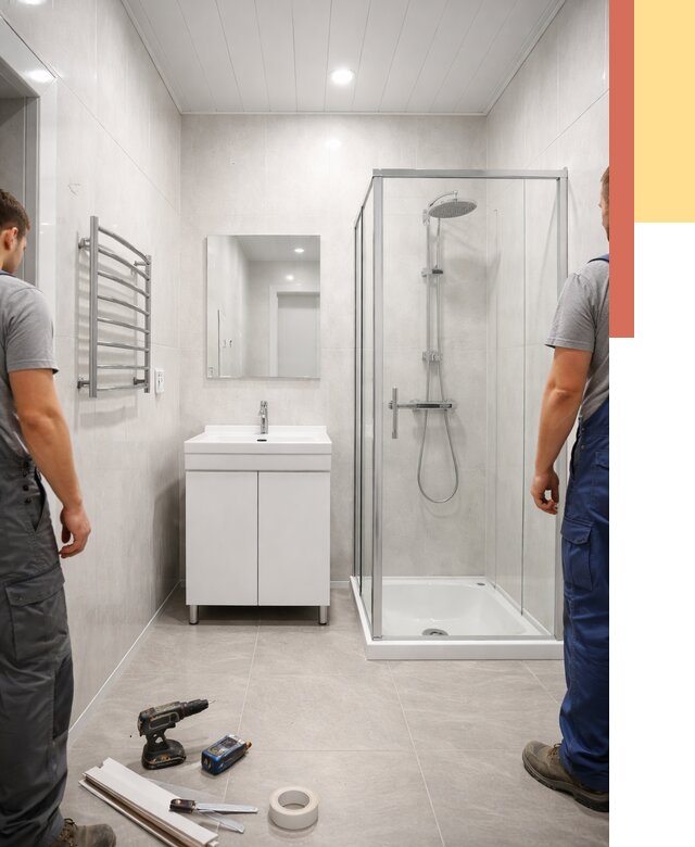 Отделка ванной комнаты панелями ПВХ в Сегеже от 4682 руб. за м2 | ОТДЕЛОЧНИК-Сгж