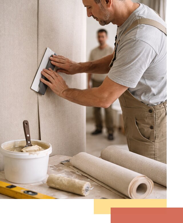 Поклейка текстильных обоев в Сегеже профессионально и аккуратно