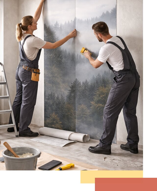 Поклейка фотообоев профессионально в Сегеже под ключ