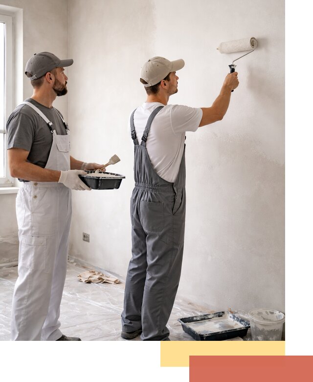 Покраска стен водоэмульсионной краской в Сегеже