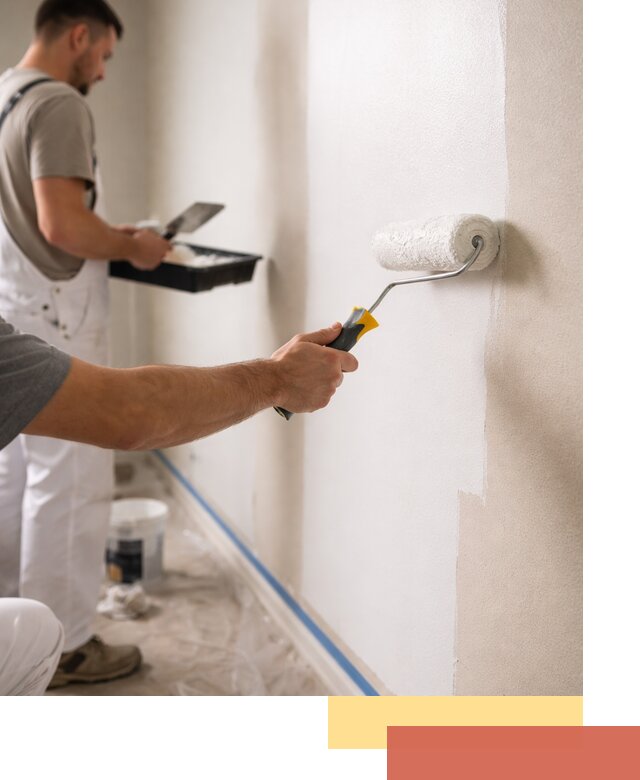 Покраска стен акриловой краской профессионально в Сегеже