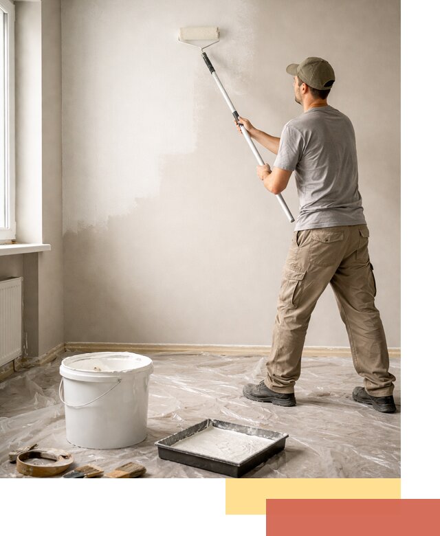 Покраска стен латексной краской в Сегеже качественно и быстро