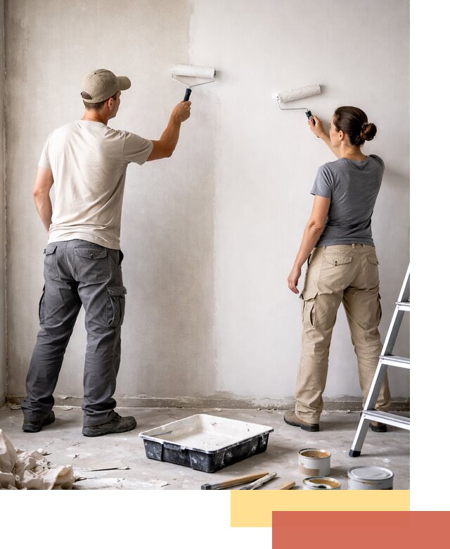 Окраска стен по стеклохолсту в Сегеже качественно и долговечно