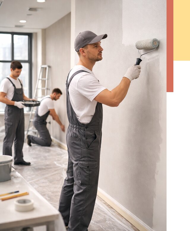 Покраска стен в офисе в Сегеже от 8844 руб. — быстро и недорого | ОТДЕЛОЧНИК-Сгж