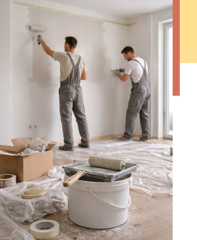 Покраска стен в квартире в Сегеже от 2601 руб/м2 — быстро и недорого | ОТДЕЛОЧНИК-Сгж