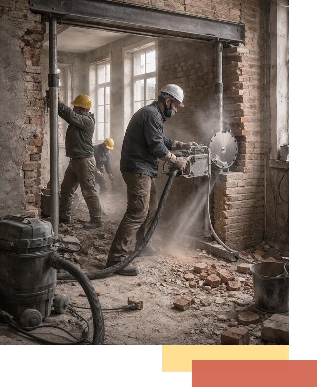 Прорезка проема в стене под дверной или оконный проем в Сегеже