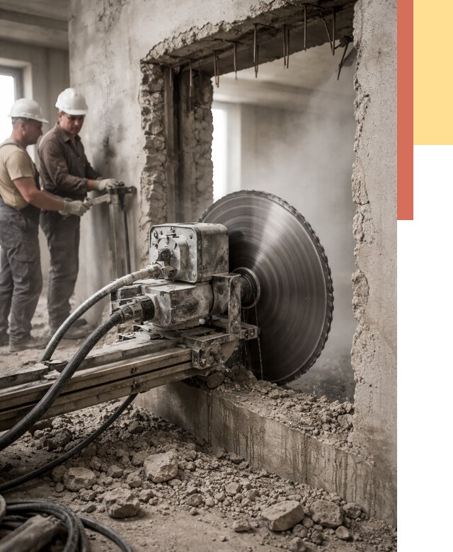 Алмазная резка проемов в Сегеже от 4682 руб. быстро и недорого | ОТДЕЛОЧНИК-Сгж