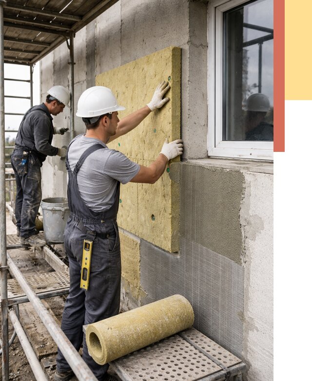 Утепление стен в Сегеже от 4474 руб. под ключ — быстро и недорого | ОТДЕЛОЧНИК-Сгж