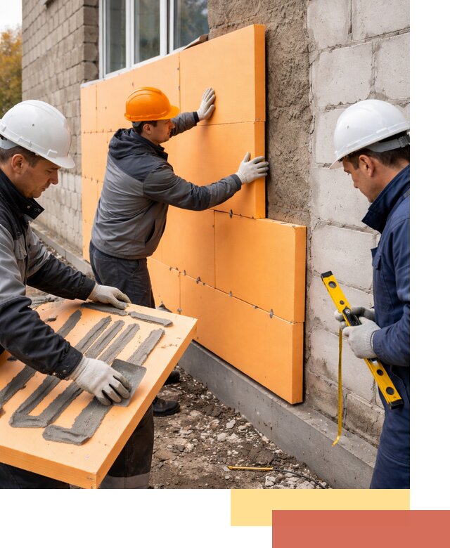 Утепление фасада пеноплексом под ключ в Сегеже