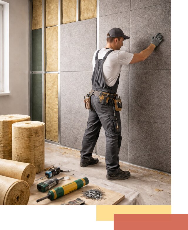 Профессиональная шумоизоляция стен в Сегеже для квартиры и офиса