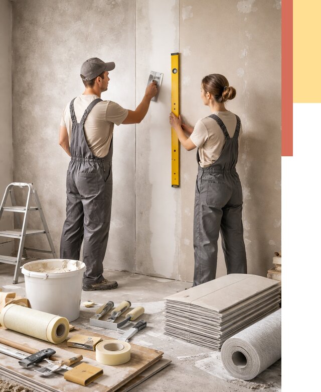 Отделка стен в Сегеже от 1561 руб/м² — недорого, быстро, под ключ | ОТДЕЛОЧНИК-Сгж