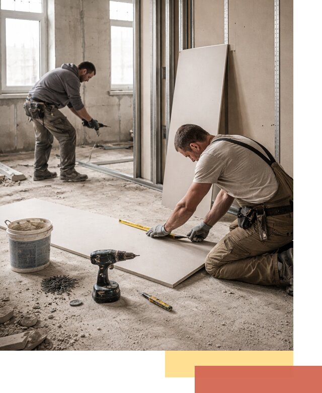 Кладка перегородок из ПГП под ключ в Сегеже