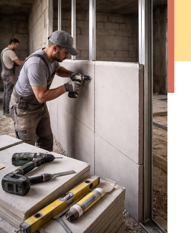 Кладка влагостойких перегородок ПГП в Сегеже от 1249 руб. под ключ | ОТДЕЛОЧНИК-Сгж