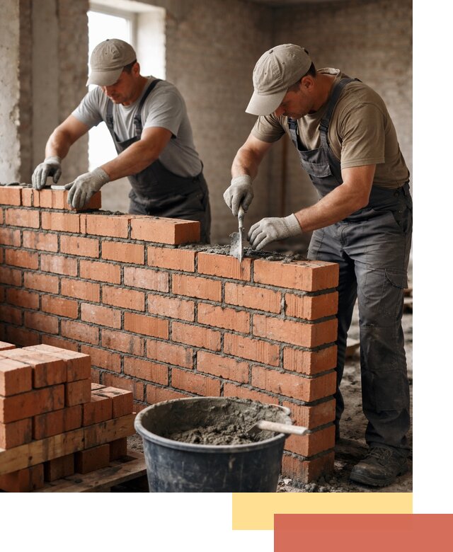 Кладка кирпичных перегородок под ключ в Сегеже