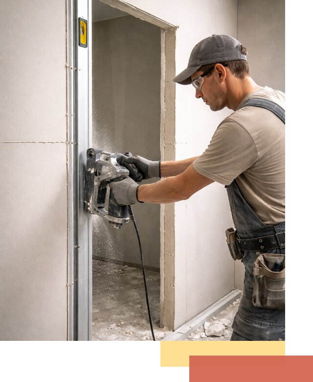 Устройство дверного проема в перегородке в Сегеже