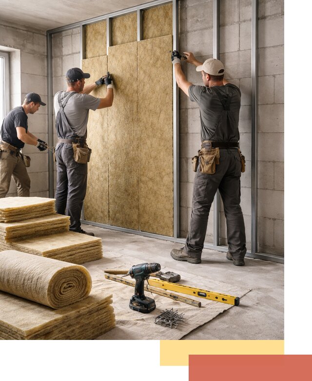 Шумоизоляция перегородок из блоков в Сегеже — монтаж и защита шумоизоляцией