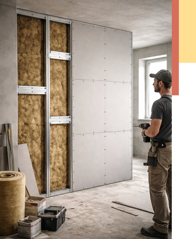 Усиленная перегородка под навеску в Сегеже от 13318 руб. — монтаж под ключ | ОТДЕЛОЧНИК-Сгж