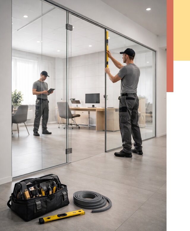 Цельностеклянные перегородки под ключ в Сегеже от 9885 руб. — монтаж и цены | ОТДЕЛОЧНИК-Сгж