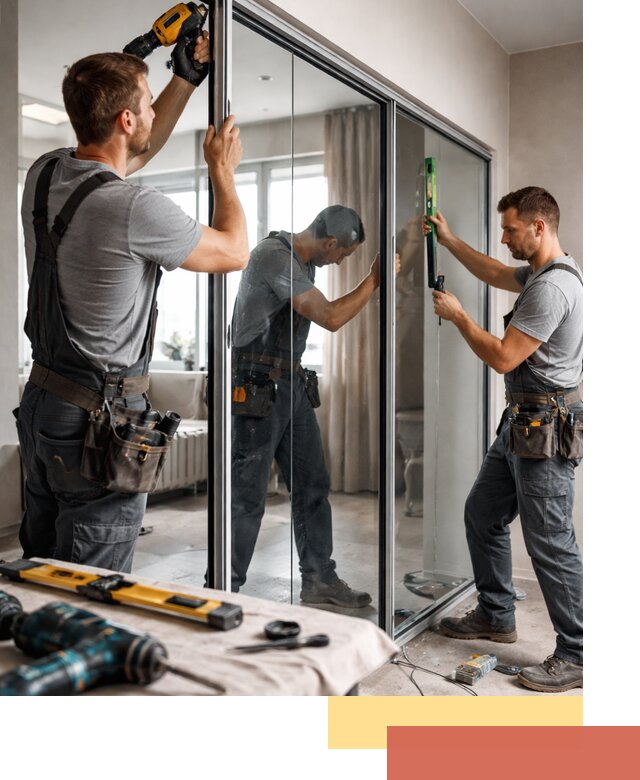 Каркасные стеклянные перегородки под ключ в Сегеже