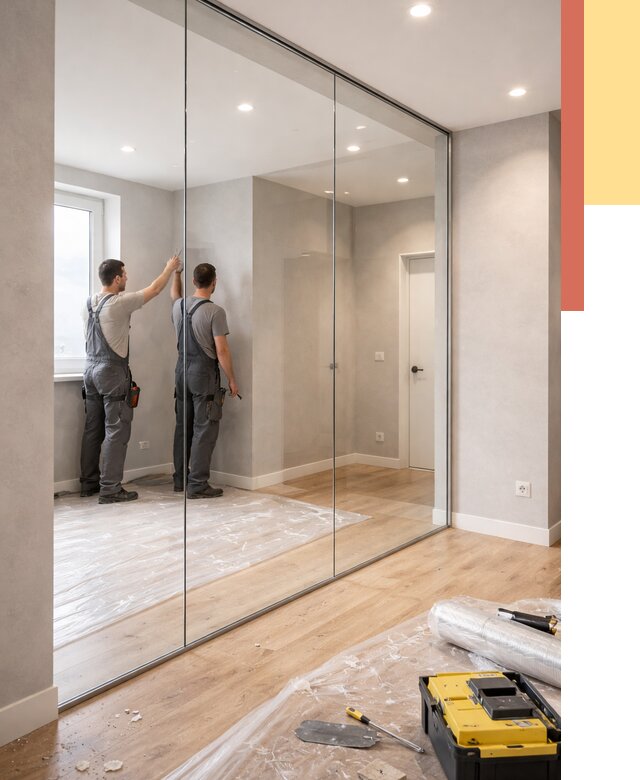 Безрамные стеклянные перегородки в Сегеже — монтаж от 9885 руб. | ОТДЕЛОЧНИК-Сгж