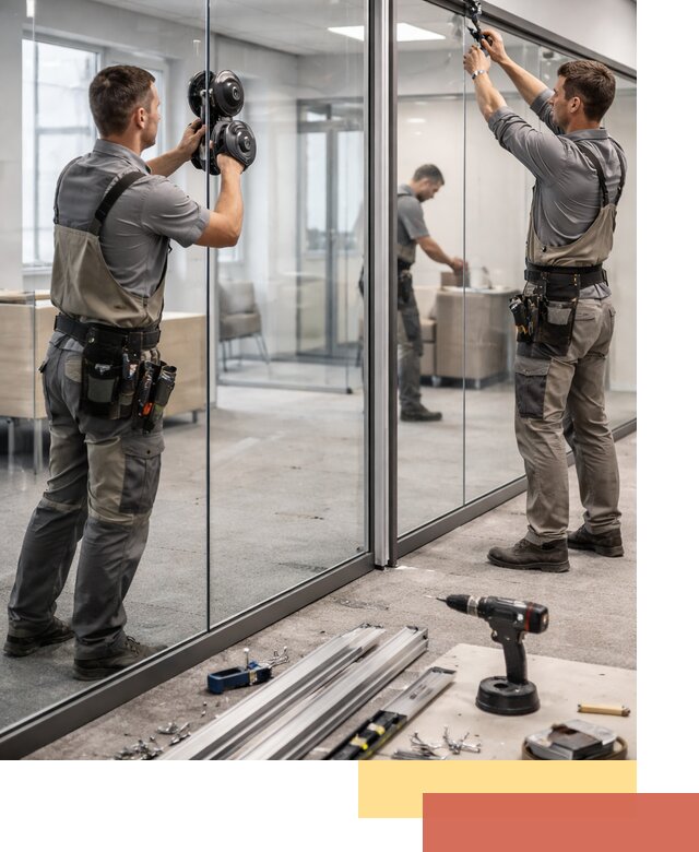 Стеклянные офисные перегородки под ключ в Сегеже