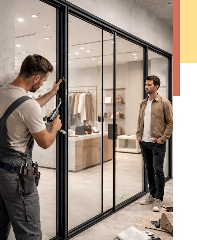 Стеклянные перегородки для магазинов в Сегеже от 8532 руб. под ключ | ОТДЕЛОЧНИК-Сгж