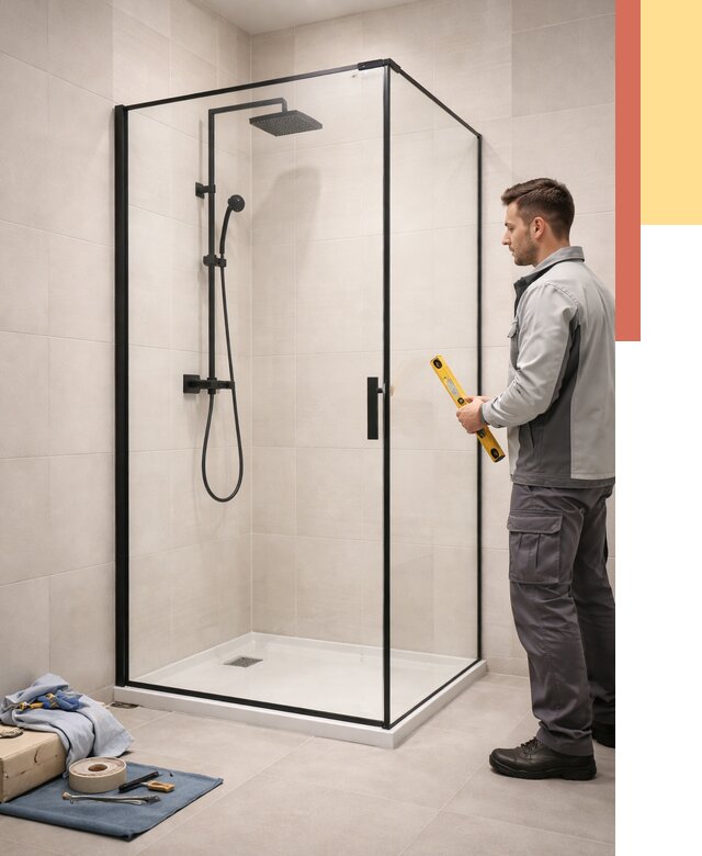 Стеклянные перегородки для душа в Сегеже от 13006 руб. | Монтаж под ключ — ОТДЕЛОЧНИК-Сгж